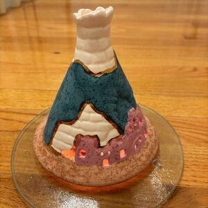 Terracotta Southwestern Teepee Incense Cone/Tea-light Holder Unique & Colorful